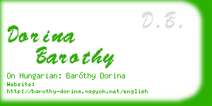dorina barothy business card